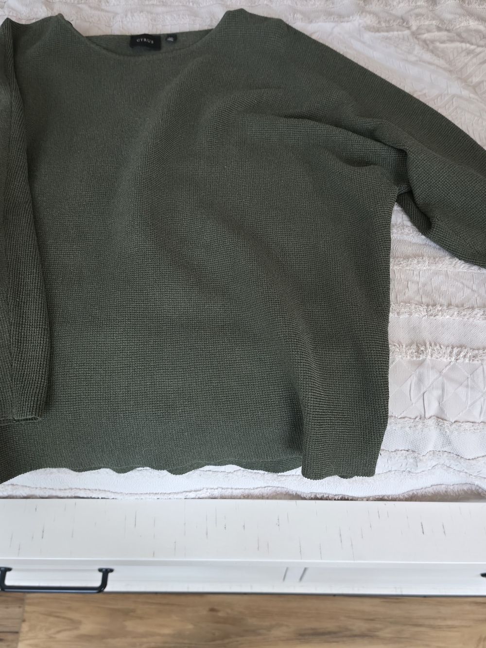 Cynthia Olive Green Knit Women's Sweater